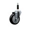 Service Caster 4'' Black Poly Wheel Swivel 7/8'' Expanding Stem Caster SCC-EX20S414-PPUB-BLK-78 - alternate 1